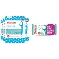 thumbnail image 1 of Dual-line dental floss toothpicks, 75 pieces (4 packs) & mini mint dental floss toothpicks with travel case, 12 pieces (colors may vary), 1 of 4