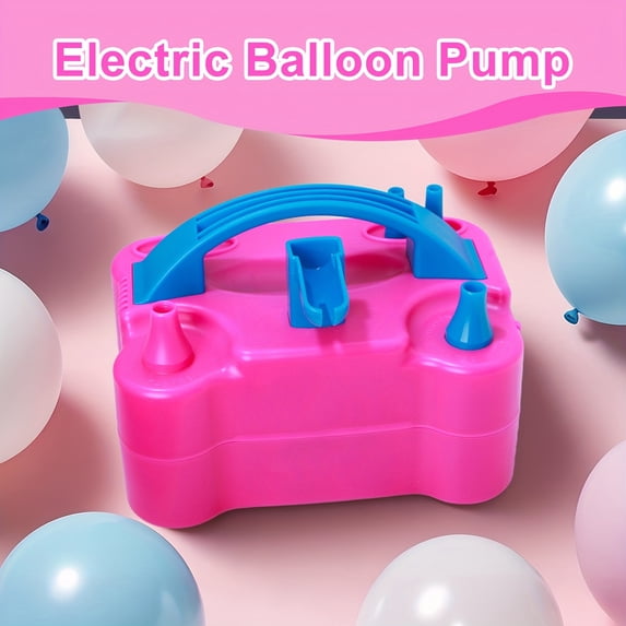 Dual nozzle electric balloon inflator, automatic inflation, portable and easy to operate, an essential tool for party decorations