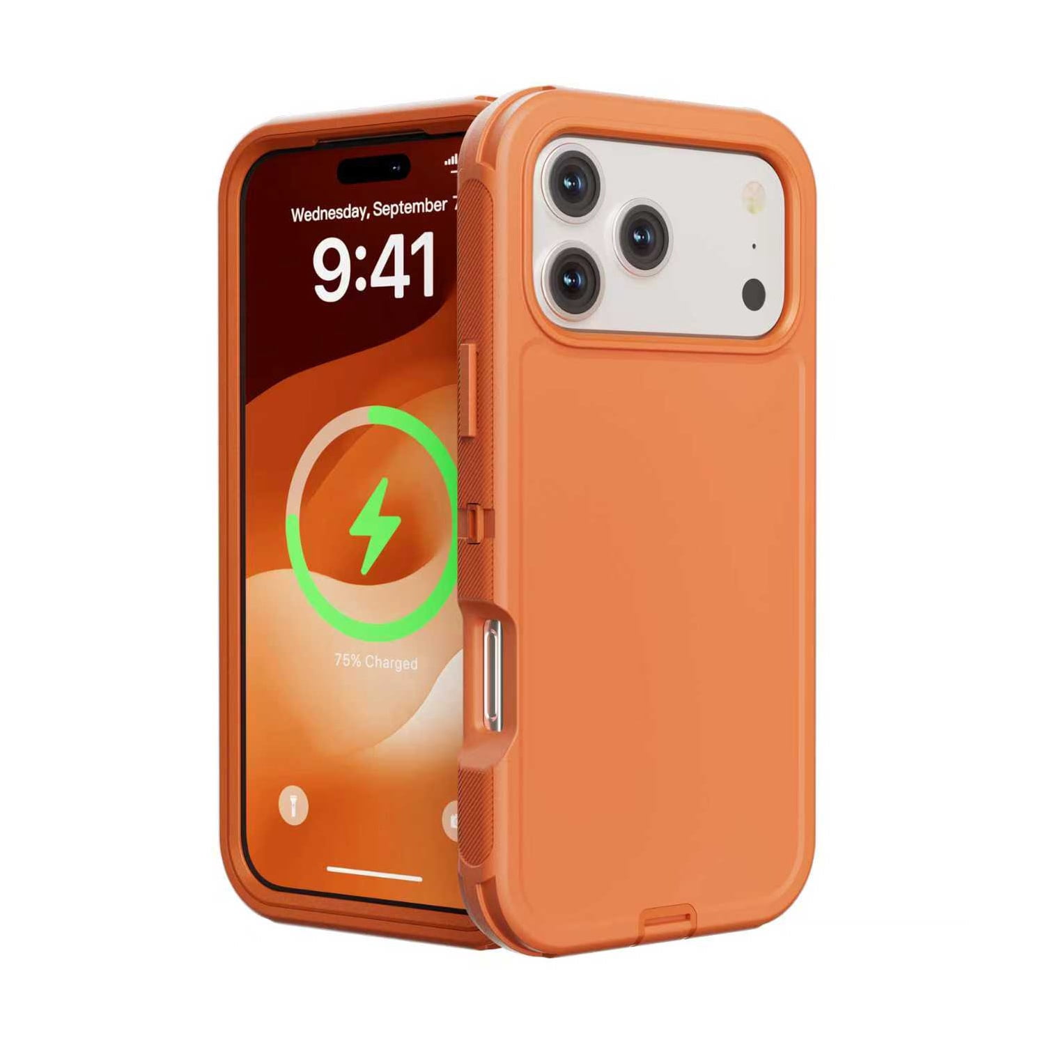 DualPro ArmorShield Case Designed for iPhone 17 Pro Max - Orange
