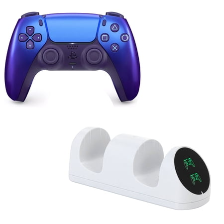 DualSense Controller in Chroma Indigo with Charging Dock
