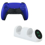 DualSense Controller in Cobalt Blue with Charging Dock