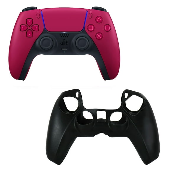 DualSense Controller in Cosmic Red with Silicone Sleeve