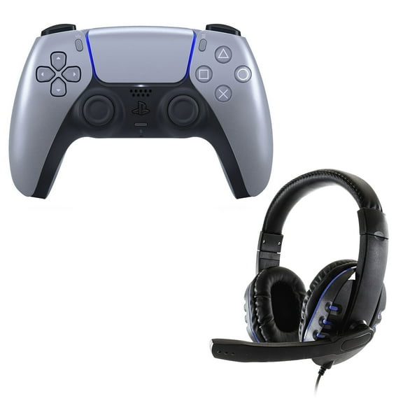 DualSense Controller in Silver with Universal Headset