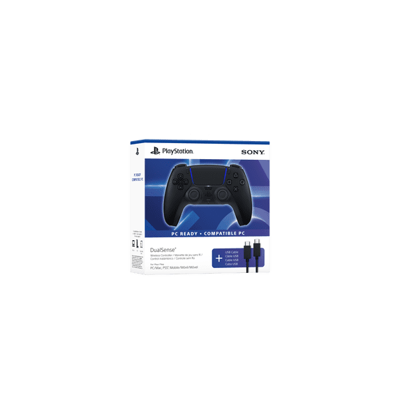 DualSense Wireless Controller – Midnight Black + USB Cable, PC Ready