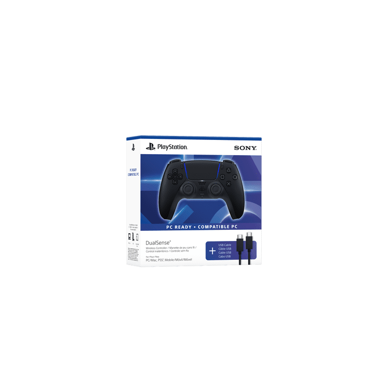 DualSense Wireless Controller – Midnight Black + USB Cable, PC