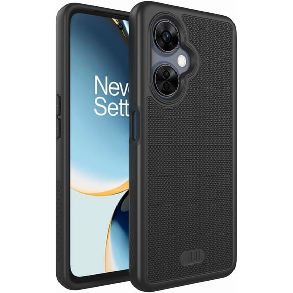DualShield Merge Grip Phone Case for OnePlus Nord N30 5G 2023 - Dual Layer, Shockproof, Military Grade, Slim, Non-Slip Heavy Duty Protective Protector Cover Matte Black
