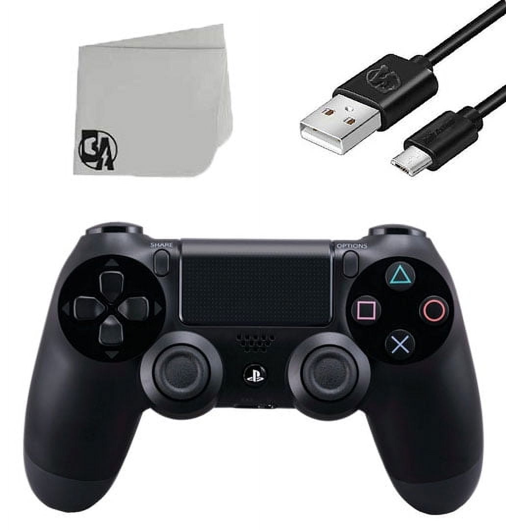 DualShock PlayStation 4 Wireless Navy Controller with Charging Cable BOLT  AXTION Bundle Used Excellent 