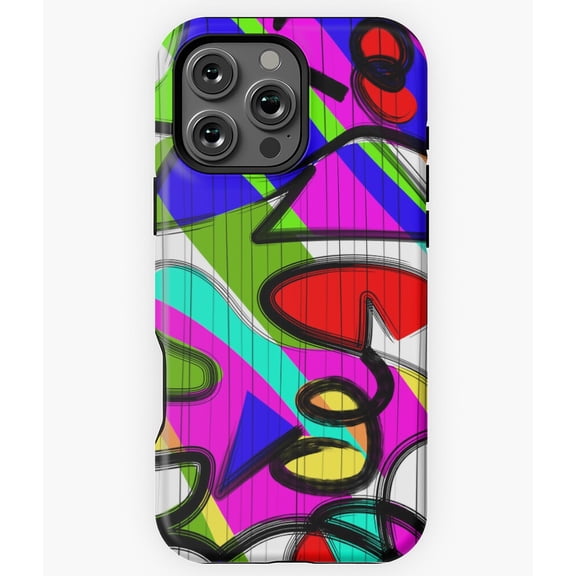 Duality Pop Two Neon Faces Art N4677 Phone Case for iPhone 17 16 15 14 13 12 11 Pro Max