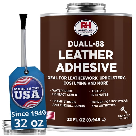 Duall-88 Leather Glue 32 oz. - Leather Cement for Upholstery & Repair - RH Adhesives