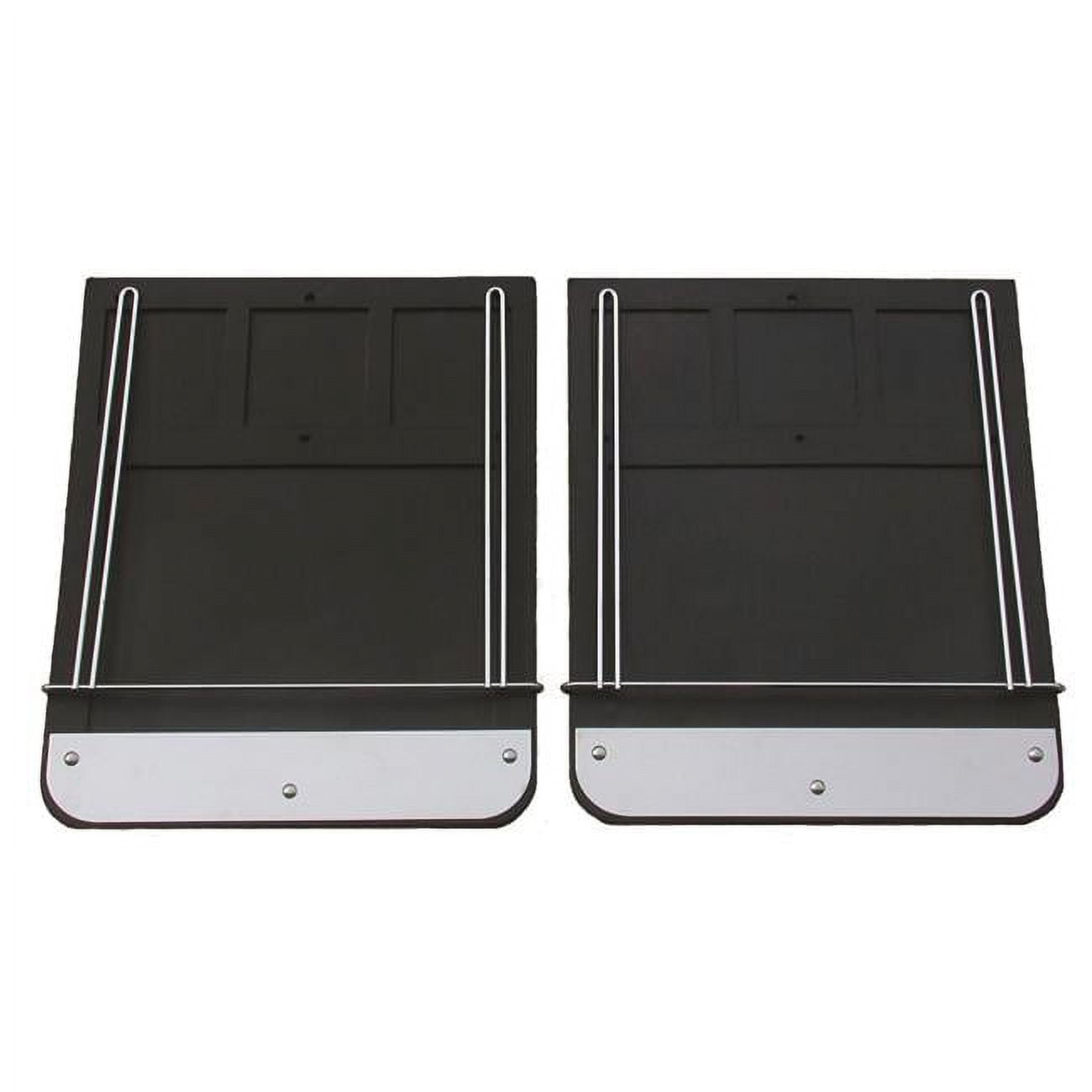 Dually Classic Mud Flap Set with Brackets, Weights & Anitsails for