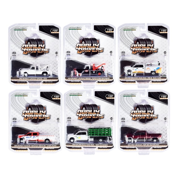 "Dually Drivers" Set of 6 Trucks Series 7 1/64 Diecast Model Cars by Greenlight