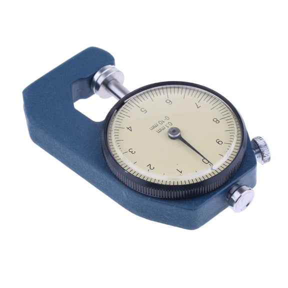 Dualoai 0 10mm x 0.01mm stainless steel mechanics dial paper leather thickness gauge