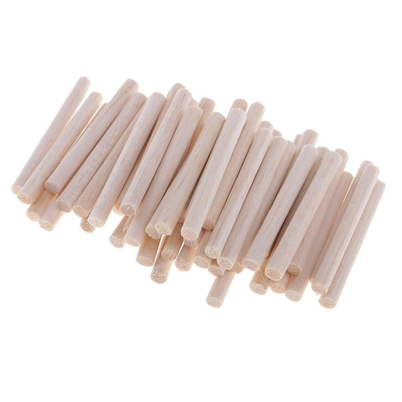 Dualoai 0/50 Pack Balsa Wood Dowel Rods 5cm 12cm 30cm Long Sele 5mm Diameter - 50 Pieces 50pcs 5mm