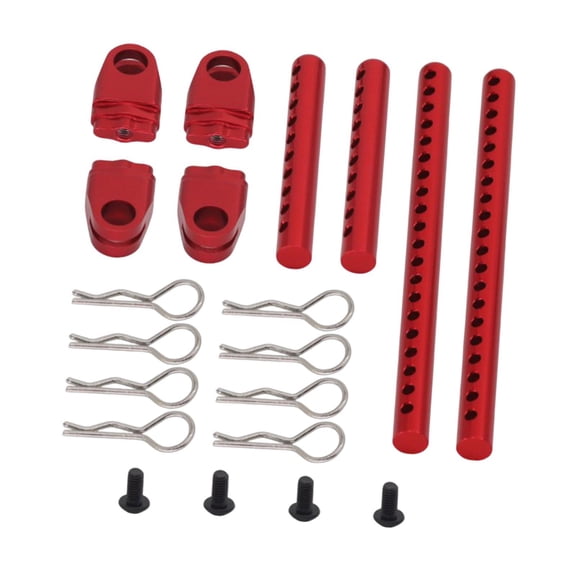 Dualoai 1/10 RC Car Shell Column Accessories Professional High Performance Sturdy with R Red