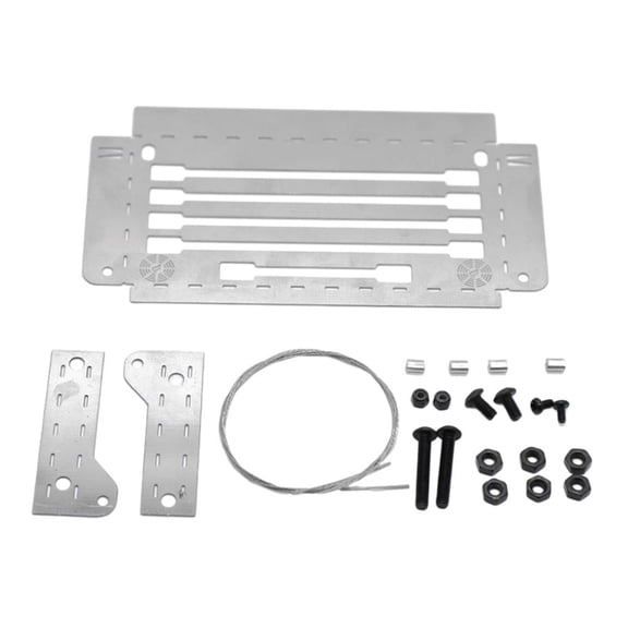 Dualoai 1:10 Scale RC Car Window Net Tool Box Accessories Spare Parts for -4 4 Bronco Replaces RC Car Trunk Hobby Silver