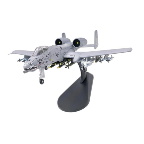 Dualoai 1/100 Scale Diecast USA A-10 Attack Plane Aircraft Model Gift Collectibles Gray3