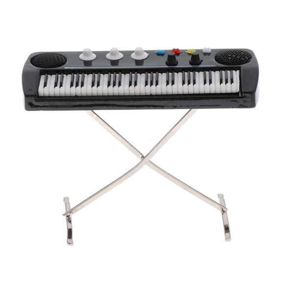 Dualoai 1:12 Keyboards Electronic Organ Musical Instrument Model Dollhouse Miniature