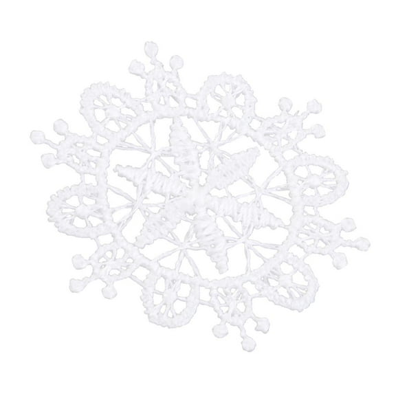 Dualoai 1:12 Scale Dollhouse Mini Decorating Dining Table Accessories White Lace Table