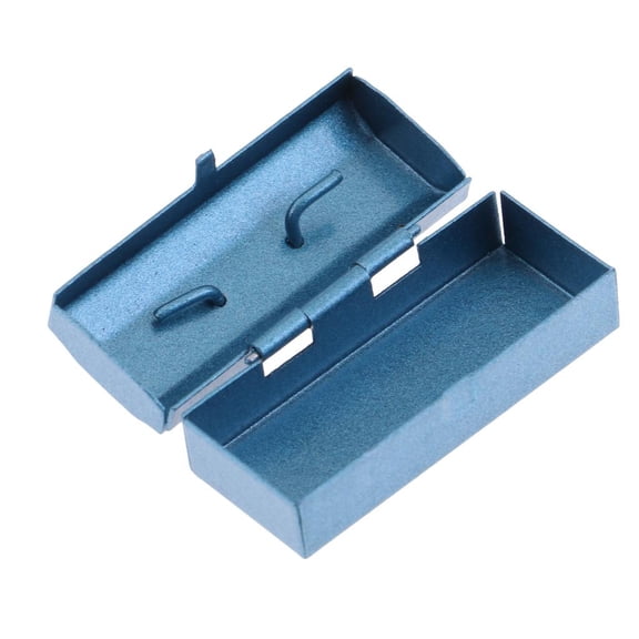 Dualoai 1/12 Scale Metal Tool Box Case Doll House Miniature Decor Ornaments Blue