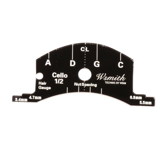 Dualoai 1/2 3/4 4/4 Violin Cello Bridge Fingerboard Template for Instruments Accessories 1-2 Cello
