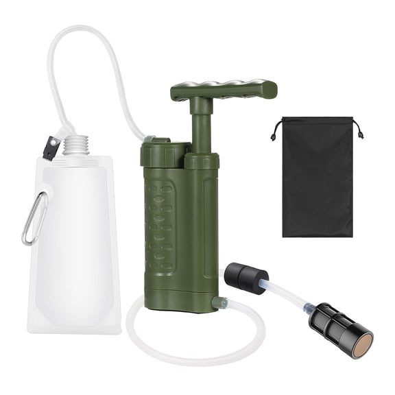 Dualoai 1,200ml/Min Water Purifier Pump Emergency Survival Gear Water Purification Water Green