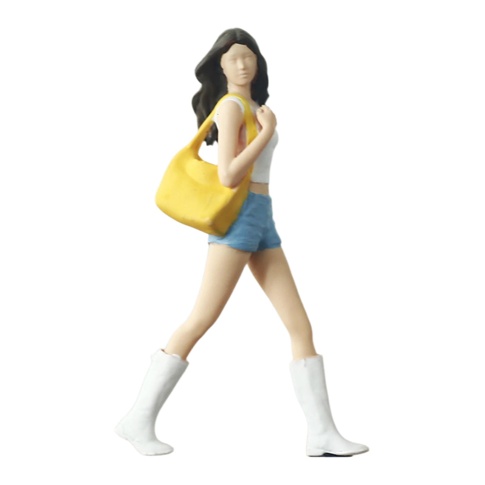 Dualoai 1/64 Miniature Girl Figure Resin Collection Sturdy Tiny People ...