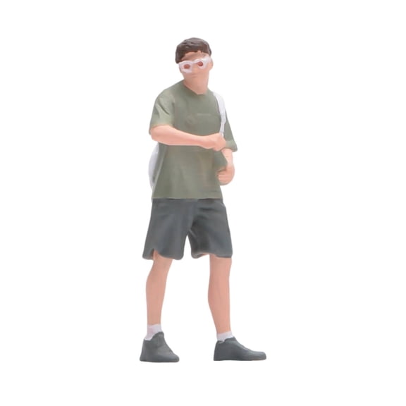 Dualoai 1/64 Scale Male Miniature Figure Mini People Figurine Painted Trains Architectural Models Micro Landscape Decor Small Diorama