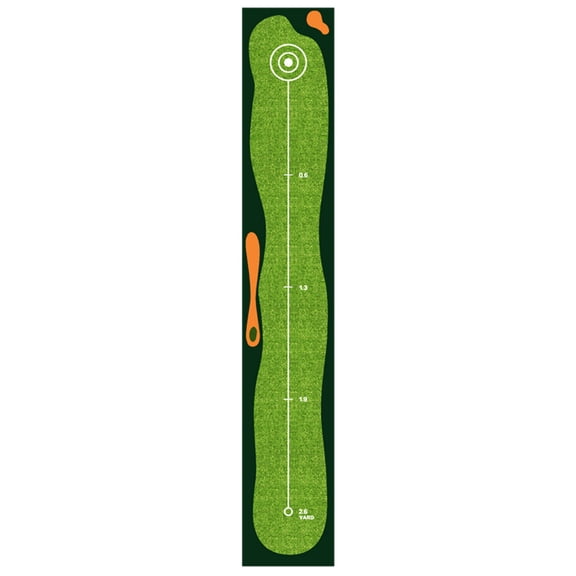 Dualoai 1.64x9.84Ft Golf Carpet Putting Mat, Indoor Golf Hitting Mat ,Golf Training Aids Home Office Golf Practice Grass Mat Golf Training B