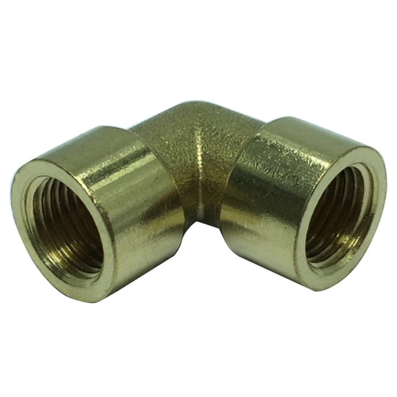 Dualoai 1 Pc G1/4" Double Female Elbow 90Degree Brass Adapter Connector Pipe Fitting