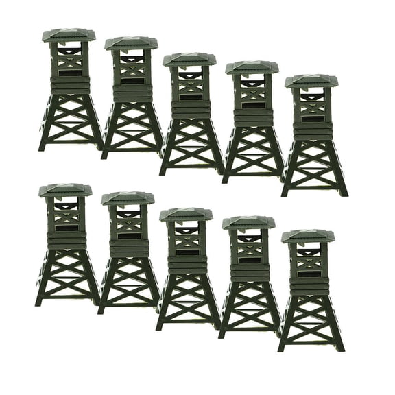 Dualoai 1 Plastic Watchtower Toy Soldier Army Watch Tower Men Accessory for Diorama