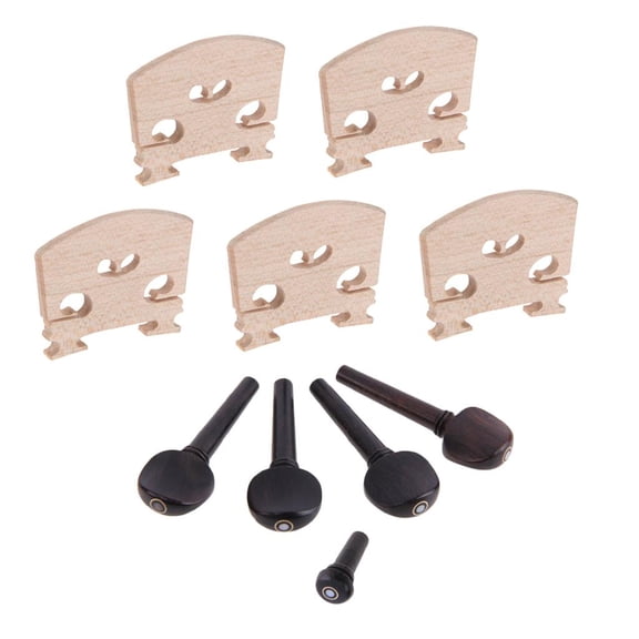 Dualoai 1 Set Fiddle Violin Bridge Tuning Peg for 4/4 Full Size Violin Replacement