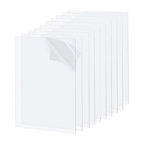 Dualoai 10 Acrylic Sheets, Easy-to-Cut, Flexible, Multipurpose Picture Frame Sheets with 15cmx10cm
