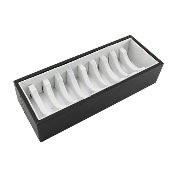 Dualoai 10 Grids Jewelry Tray Women Bracelet and Bangle Holder for Live Broadcasting White