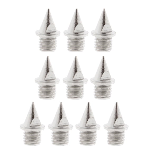 Dualoai 10 Pieces/Set Durable Replacement Running Spike Track and Cross Country Spike Silver Short 13.8mm