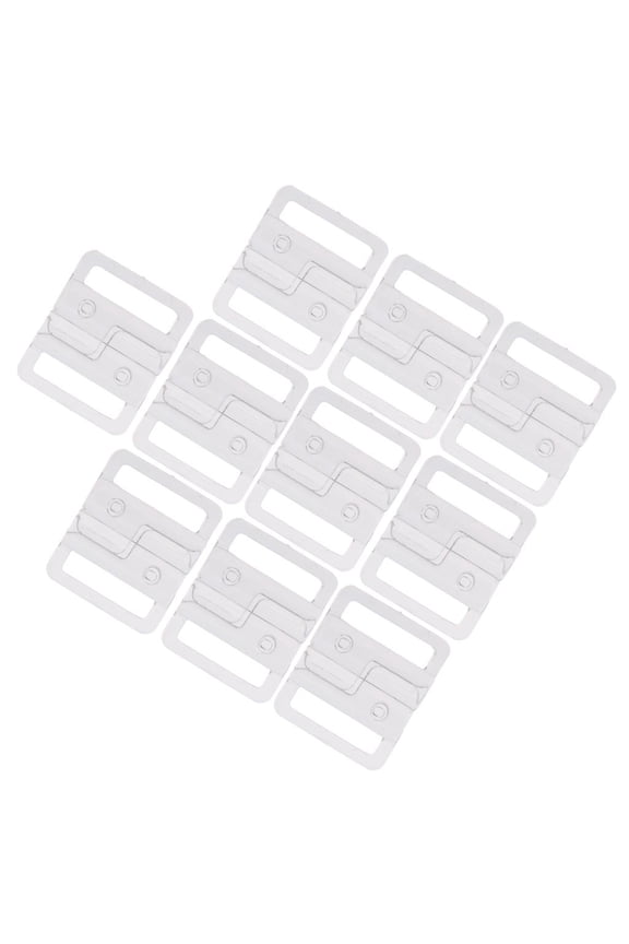 10 x Clear Plastic Bikini Clips Snap Hooks Bra Strap Swimwear Clasp Lingerie Clear 20mm