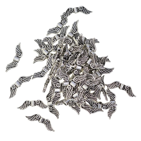 Dualoai 100 Pcs Angel Metal Beads Loose Spacer Beads Intermediate Beads Decorative Beads