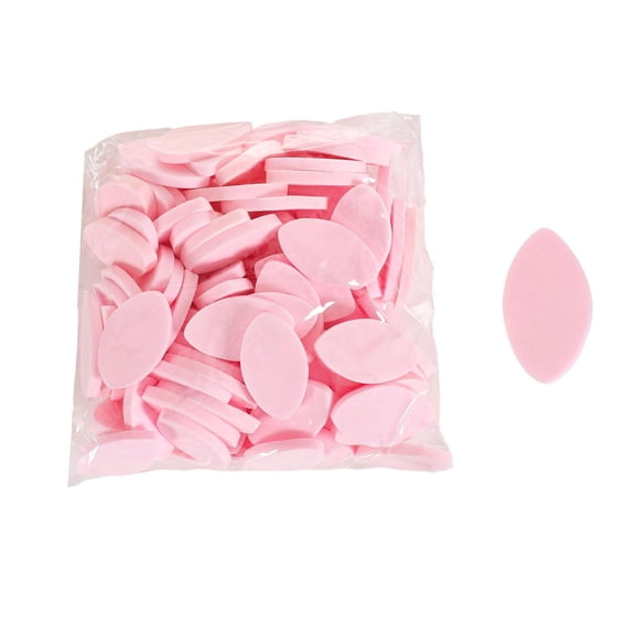 Dualoai 100 Pieces Eye Shaped Practice Sponges Lash Map Sponge Lash Practice Sponges Pink