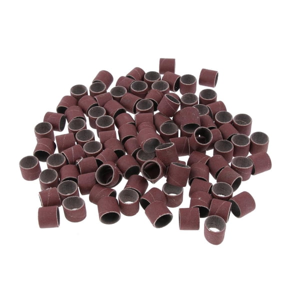 Dualoai 100 Pieces Sanding Drums Sanding Bands Sleeves For Rotary Tools 240#