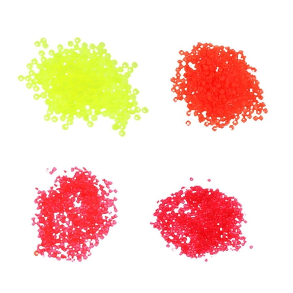 Dualoai 1000Pcs Float Line Group Necessary Bumper Semicircle Fishing Beads - 4 Sizes