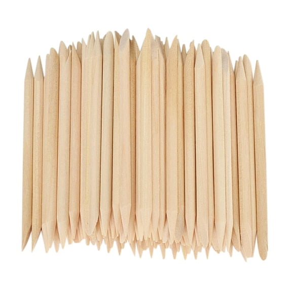 Dualoai 100Pcs Cuticle Pusher Remover Disposable Manicure and Tool for Fingernails and