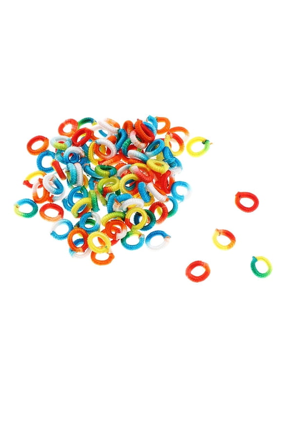 100pcs Chinese Knots Spacer Beads Round Ring Jewelry Findings Multicolor