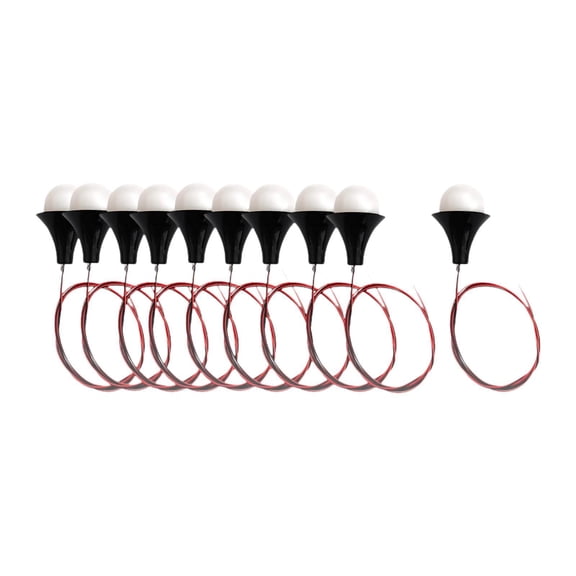 Dualoai 10Pcs Miniature LED Lights Bulbs DIY Accessories Hanging Pendant Light Model 8.6mmx6mm