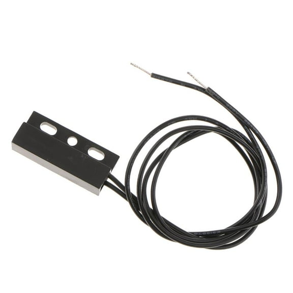 Dualoai 10W Wired Magnetic Door Contact Reed Switch Normally Open Proximity Switch Black