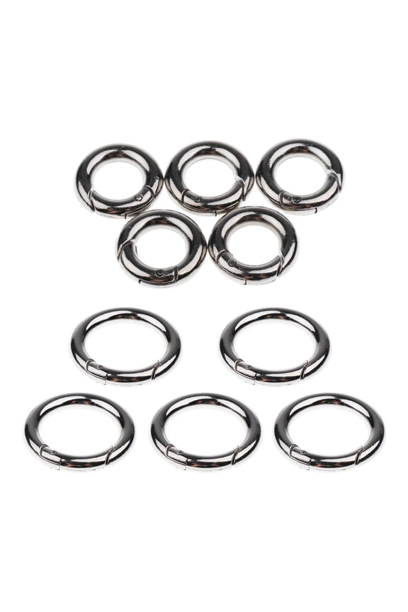 10pcs Heavy Duty Key Rings Split Ring Open Hook Spring Ring Key Chain 20mm