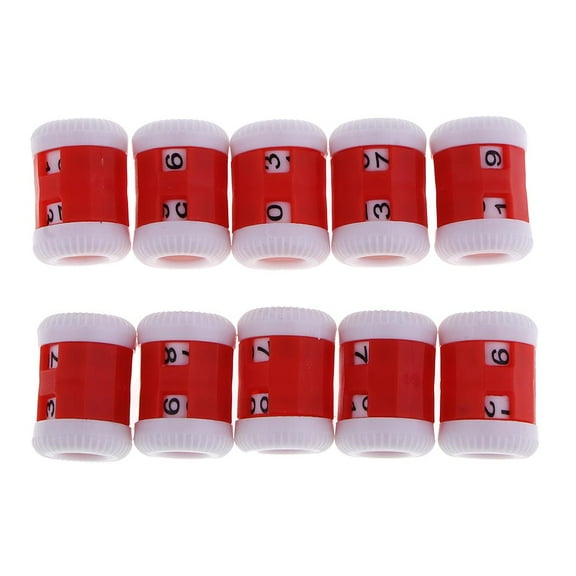 Dualoai 10pcs Knitting Needle Row Counter Crochet Weaving Stitch Marker Tools Large