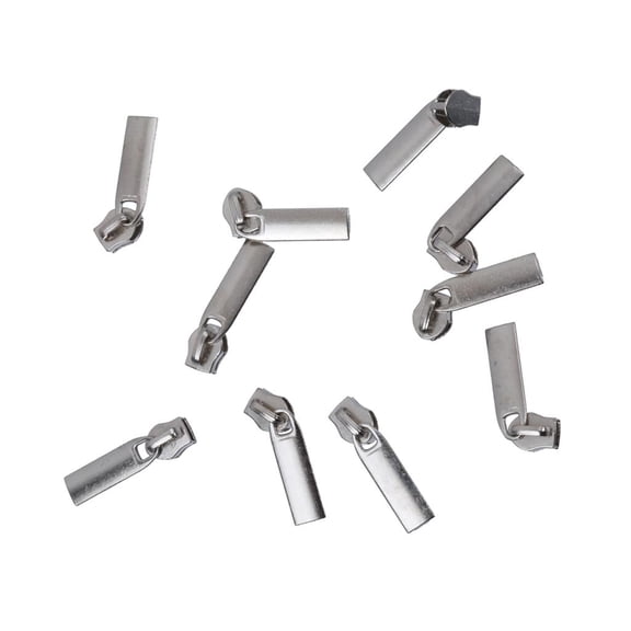 Dualoai 10pcs Removable Fix A Zipper Zip Slider Repair Kit Replacement Silver Antique Silver1
