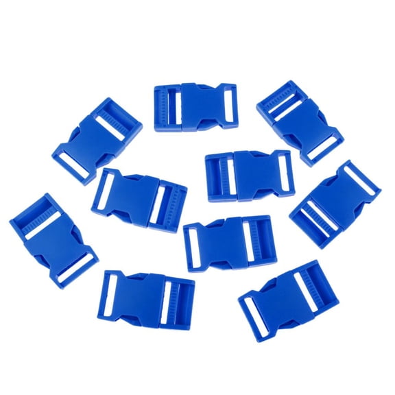 Dualoai 10pcs Slimwaist Backpack Straps Webbing Plastic Side Release Buckles Clips Clasp Dark Blue