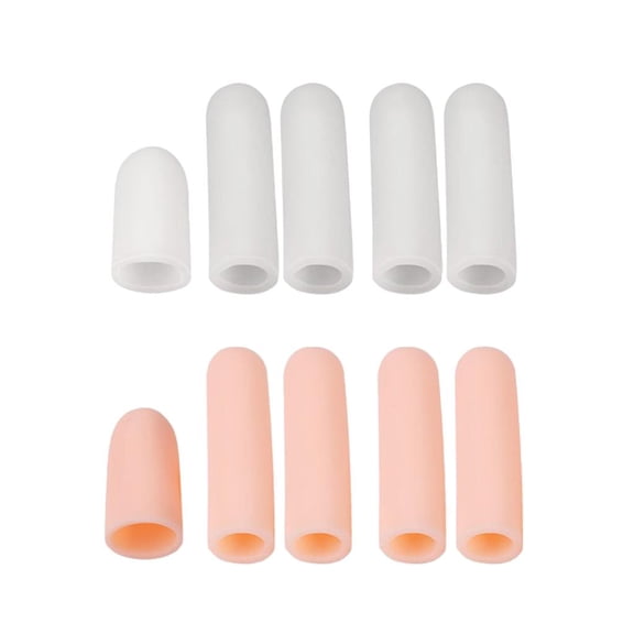 Dualoai 10x Bunion Toe Finger Protector Toe Straightener Arthritis Splint Skin+White