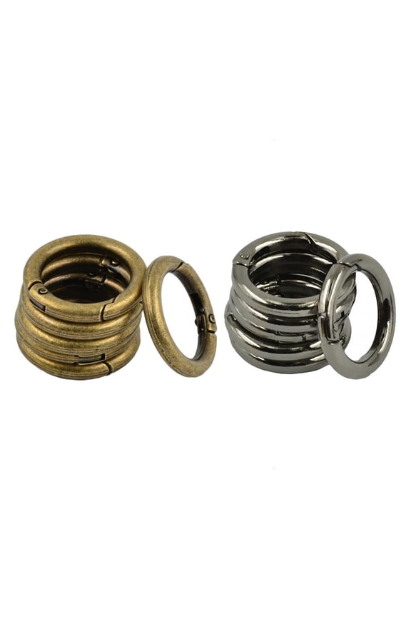 12 Pieces 28mm Mini Circle Round Carabiner Spring Snap Clip Hook Keychain Hiking