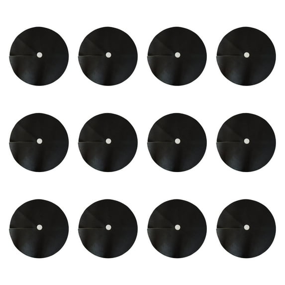 Dualoai 12 Pieces Tree Mulch s Round Protection Black Protector Diameter 62 cm